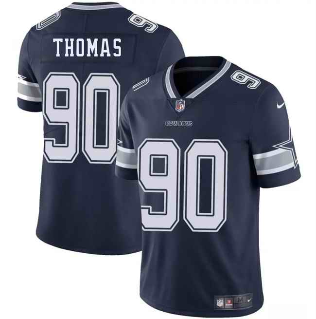 Men's Dallas Cowboys #90 Solomon Thomas Navy Blue 2025 Vapor Untouchable Limited Stitched Football Jersey